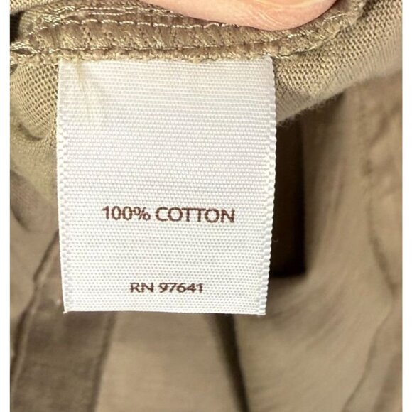 J.Jill Womens Brown Button Down Cotton Tunic Top Size SP Neutral Minimalist - Picture 11 of 12